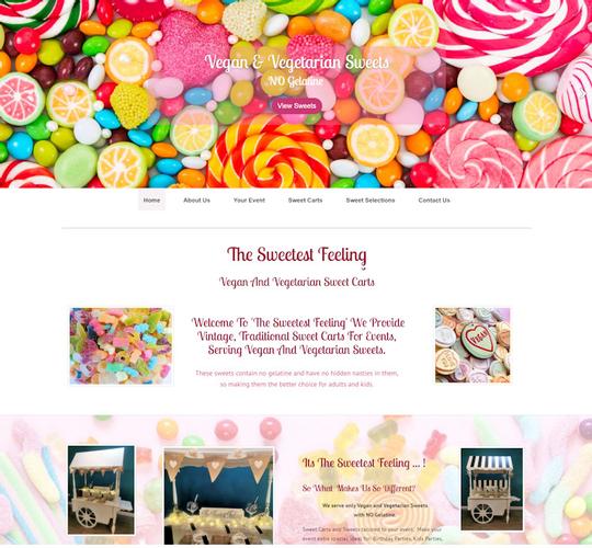 The Sweetest Feeling - Vegan Sweet Cart Hire Essex This is just the start of my business journey and I feel so confident having my website looked after by 4 Tail Connections.